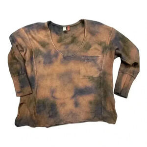 Anthropologie Pilcro‎ 100% Cashmere Sweater Women’s XS Reverse Tie-Dye Neutral